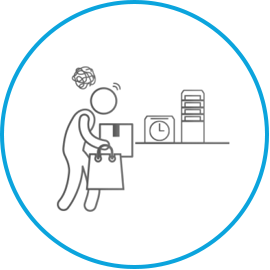 手がふさがっている中カードを取り出す